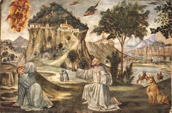 多梅尼科 基爾蘭達約 St Francis cycle, Stigmata of St Francis 多梅尼科 基爾蘭達約 St Francis cycle, Stigmata of St Francis